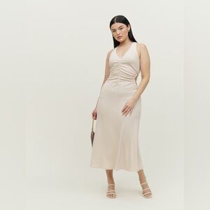 Reformation Brynlee Knit Dress in Bone/Off White Size Small